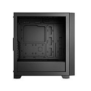 CARCASA PCCOOLER, Middle Tower, ATX, fara sursa, sticla securizata, 3 ventilatoare incluse, iluminare ARGB, negru, USB 3.2 gen 2 x 2, mic, audio, 