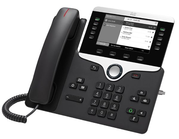 Cisco 8811 - IP Phone - Black - Wired handset - Desk/Wall - LCD - 800 x 480 pixels (CP-8811-3PCC-K9=)_1