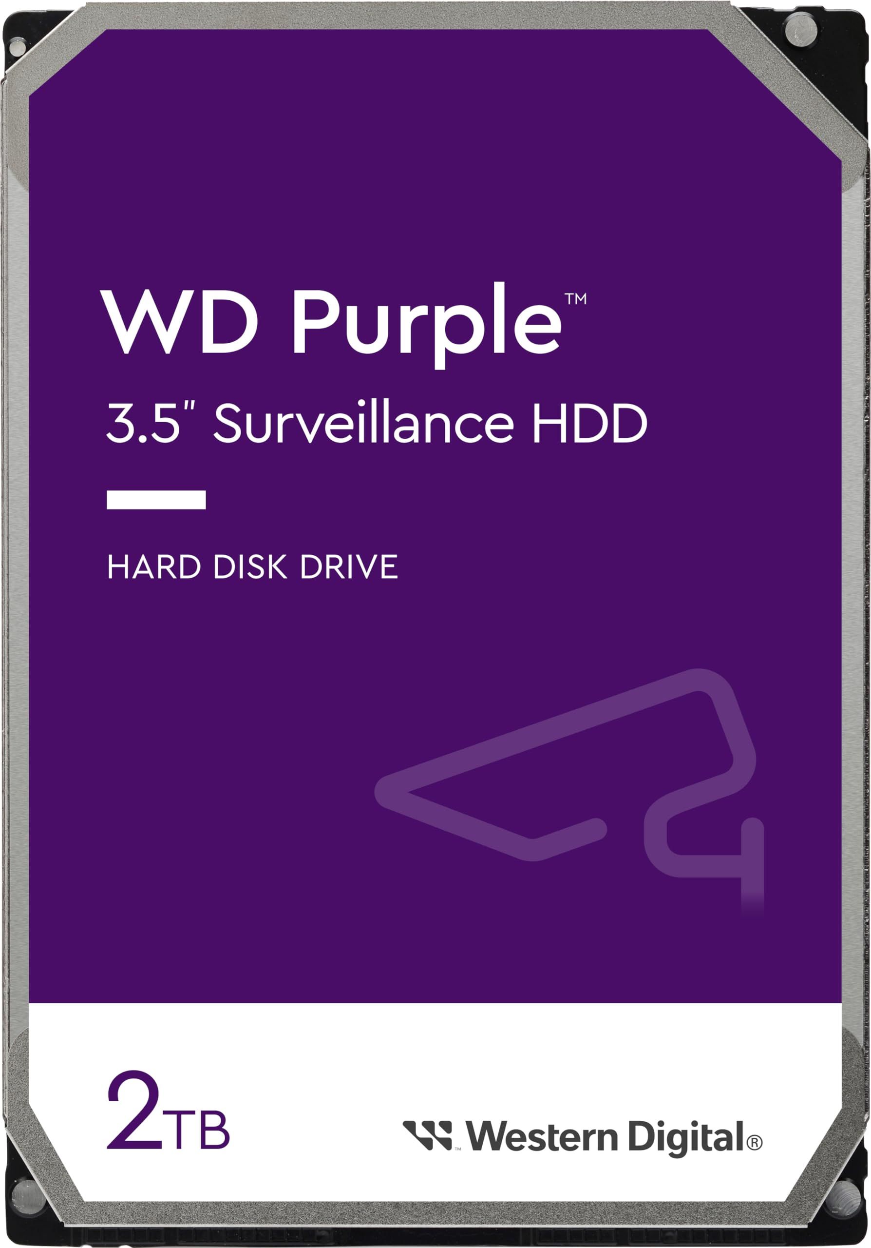 HDD intern WD, 3.5 , 2TB, PURPLE, SATA3, IntelliPower (5400rpm),  64MB, Surveillance HDD