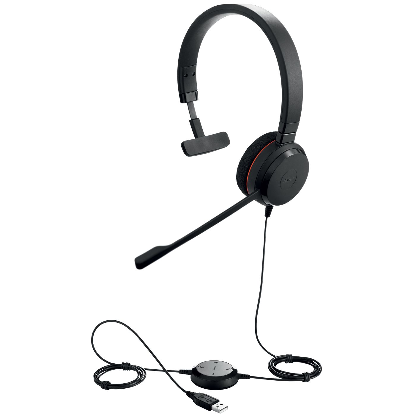 Jabra Evolve 20 UC Mono Căști Prin cablu Bandă de fixare pe cap Birou/Call center USB Tip-A Negru_2