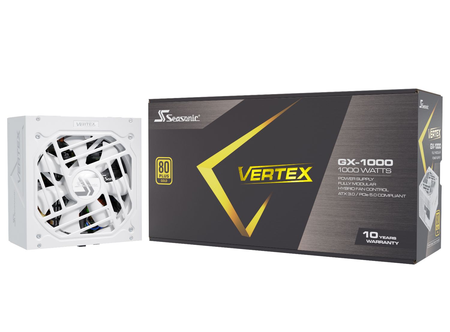 VERTEX GX-1000, 80 Plus Gold, 1000W, 12VHPWR, Full Modulara, Alb_9