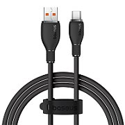 CABLU alimentare si date Baseus Pudding, Fast Charging Data Cable pt. smartphone, USB la USB Type-C 100W, 1.2m, negru 