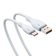 CABLU alimentare si date Baseus Pudding, Fast Charging Data Cable pt. smartphone, USB la USB Type-C 100W, 2m, alb 