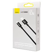 CABLU alimentare si date Baseus Superior SUPERVOOC, Fast Charging Data Cable pt. smartphone, USB la USB Type-C, 65W, 1m, negru 