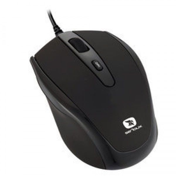 Mouse Serioux cu fir, optic, Pastel 3300, 1000dpi, negru, ambidextru, blister, USB_1
