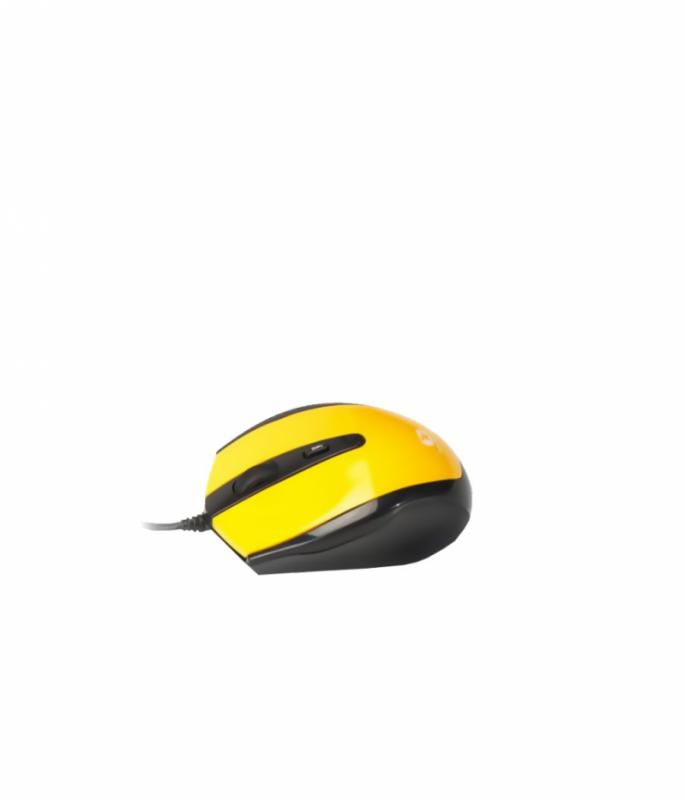 Mouse Serioux cu fir, optic, Pastel 3300, 1000dpi, galben, ambidextru, blister, USB_2