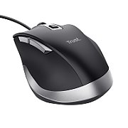 Mouse Trust Fyda cu fir, optic, interfata USB 2.0 rezolutie maxima 5000 DPI, 6 butoane, negru_2