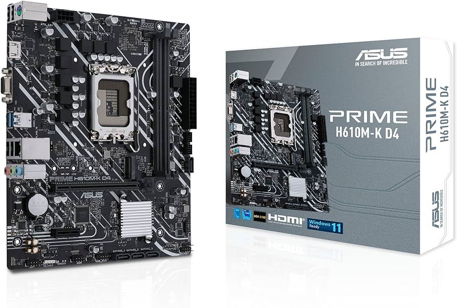 Placa de baza ASUS PRIME 610M-K LGA1700, 2x DDR5, 1x PCIE 4.0 x16, 1x PCIE 3.0 x1, 1x VGA 1x HDMI, 1x M.2, 4x SATA 6GB/s, mATX_2