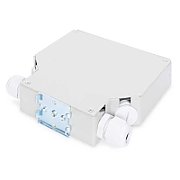 Din Rail Splice Box for 8 LC/DX couplers, Color grey