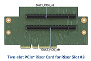 Y Riser Karte für 2HE M50FCP Slot#3 2x PCIe 5.0  1x LPHL x8/x16|1x LPHL x8/x16_1