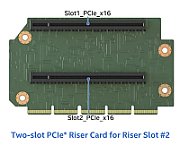 Y Riser Karte für 2HE M50FCP Slot#2 2x PCIe 5.0 1x DW 1x SW 1x FHFL double width x16/x16, 1x FHHL x16/x16_1