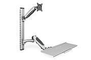 Workstation (Monitor, Keyboard) Wall Mount 27 inch, 6 kg, VESA 75x75, 100x100, silver_1