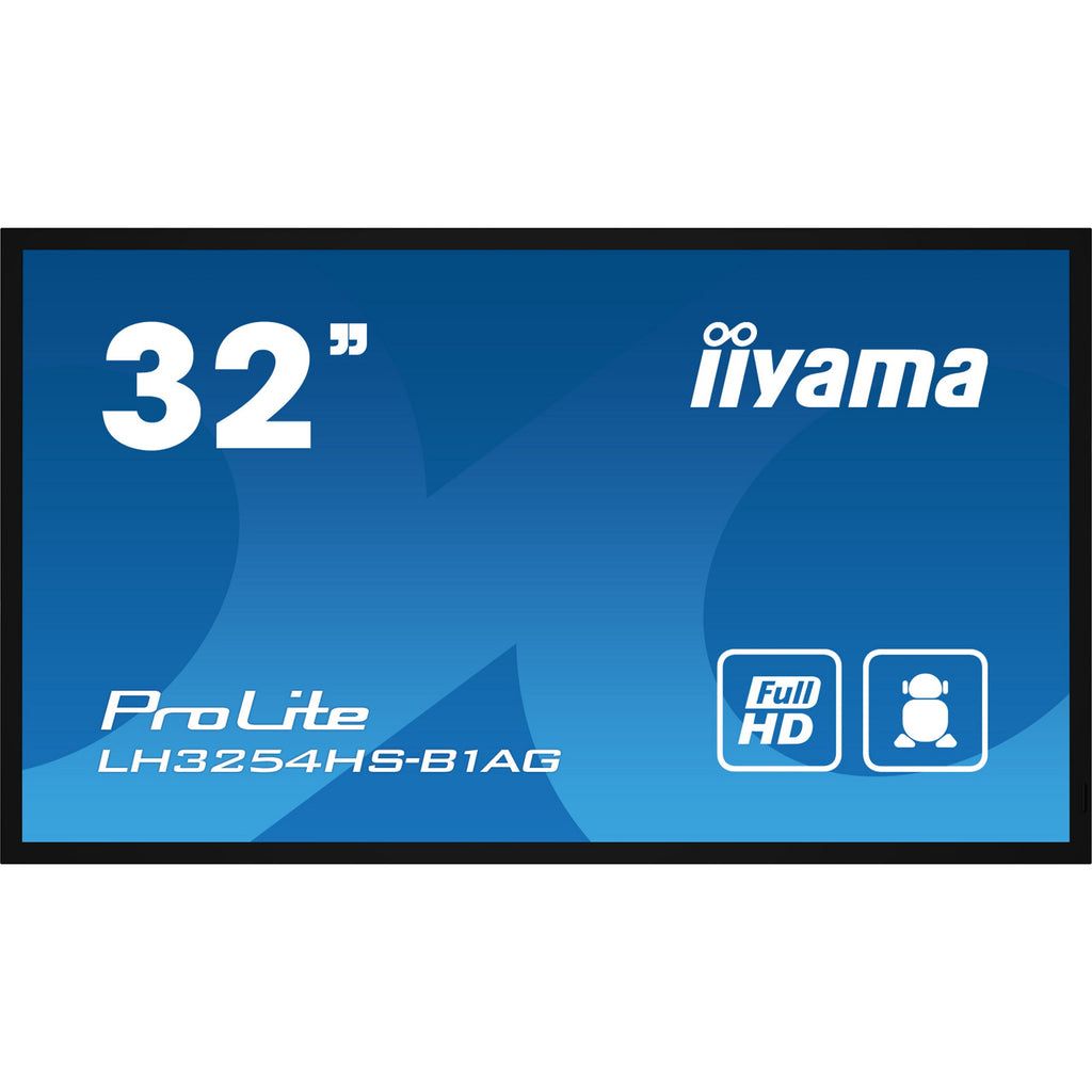 IIYAMA LH3254HS-B1AG 32inch 1920x1080 FHD IPS panel Haze 25percent 500cd/m Landscape and Portrait Signal FailOver Speakers_1