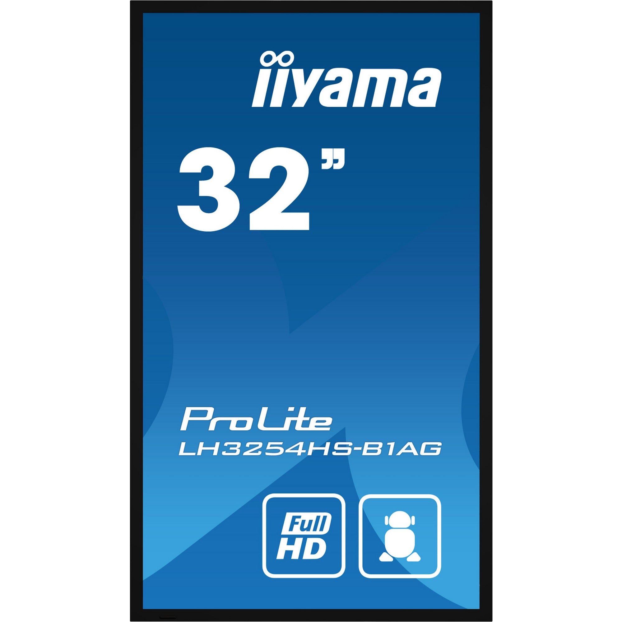 IIYAMA LH3254HS-B1AG 32inch 1920x1080 FHD IPS panel Haze 25percent 500cd/m Landscape and Portrait Signal FailOver Speakers_3