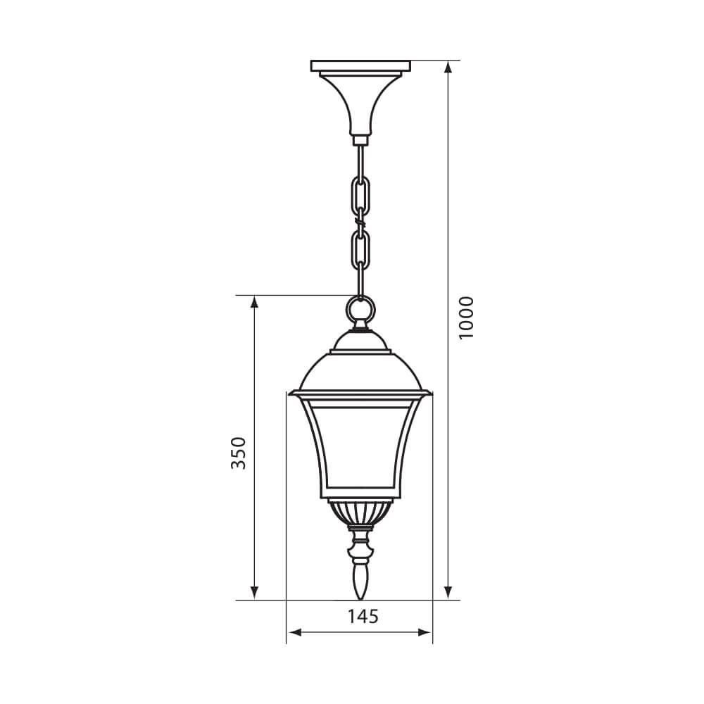 Pendul tip felinar Vivalux SOFIA, E27, max 1x60W, IP44, 145x145x1000mm, Argintiu, bec neinclus_2