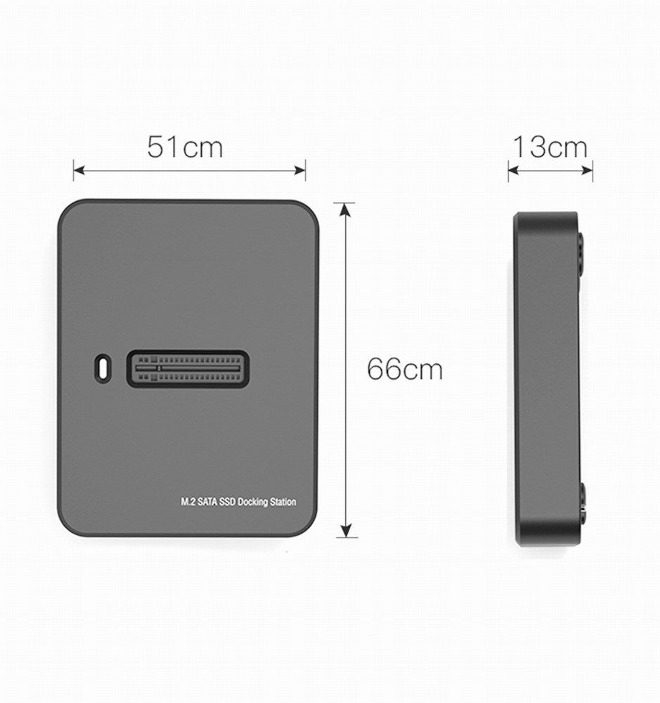 GEMBIRD Desktop USB Type-C M.2 SATA NVME SSD drive docking station black