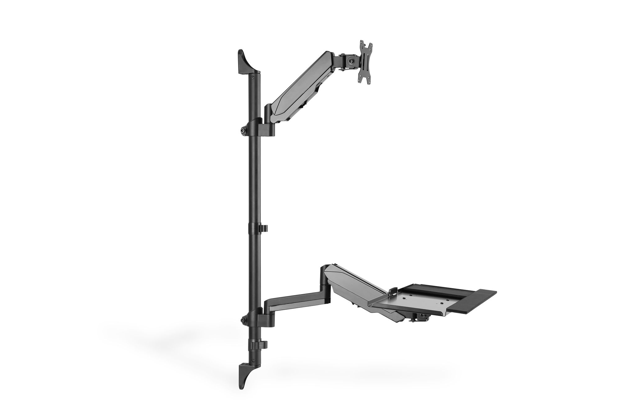 Sit-Stand Workstation wall single mount,  black max load capacity: 1-8 kg,max Screen Size: 17