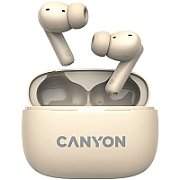 CANYON OnGo TWS-10 ANC+ENC, Bluetooth Headset, microphone, BT v5.3 BT8922F, Frequence Response:20Hz-20kHz, battery Earbud 40mAh*2+Charging case 500mAH, type-C cable length 24cm,size 63.97*47.47*26.5mm 42.5g, Beige_2