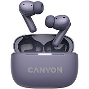 CANYON OnGo TWS-10 ANC+ENC, Bluetooth Headset, microphone, BT v5.3 BT8922F, Frequence Response:20Hz-20kHz, battery Earbud 40mAh*2+Charging case 500mAH, type-C cable length 24cm,size 63.97*47.47*26.5mm 42.5g, Purple_1