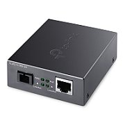 10/100Mbps WDM Media Converter with 1-Port PoE - 100 Mbit/s - SC - Wired - 100 m - 9/125 µm - Black_1