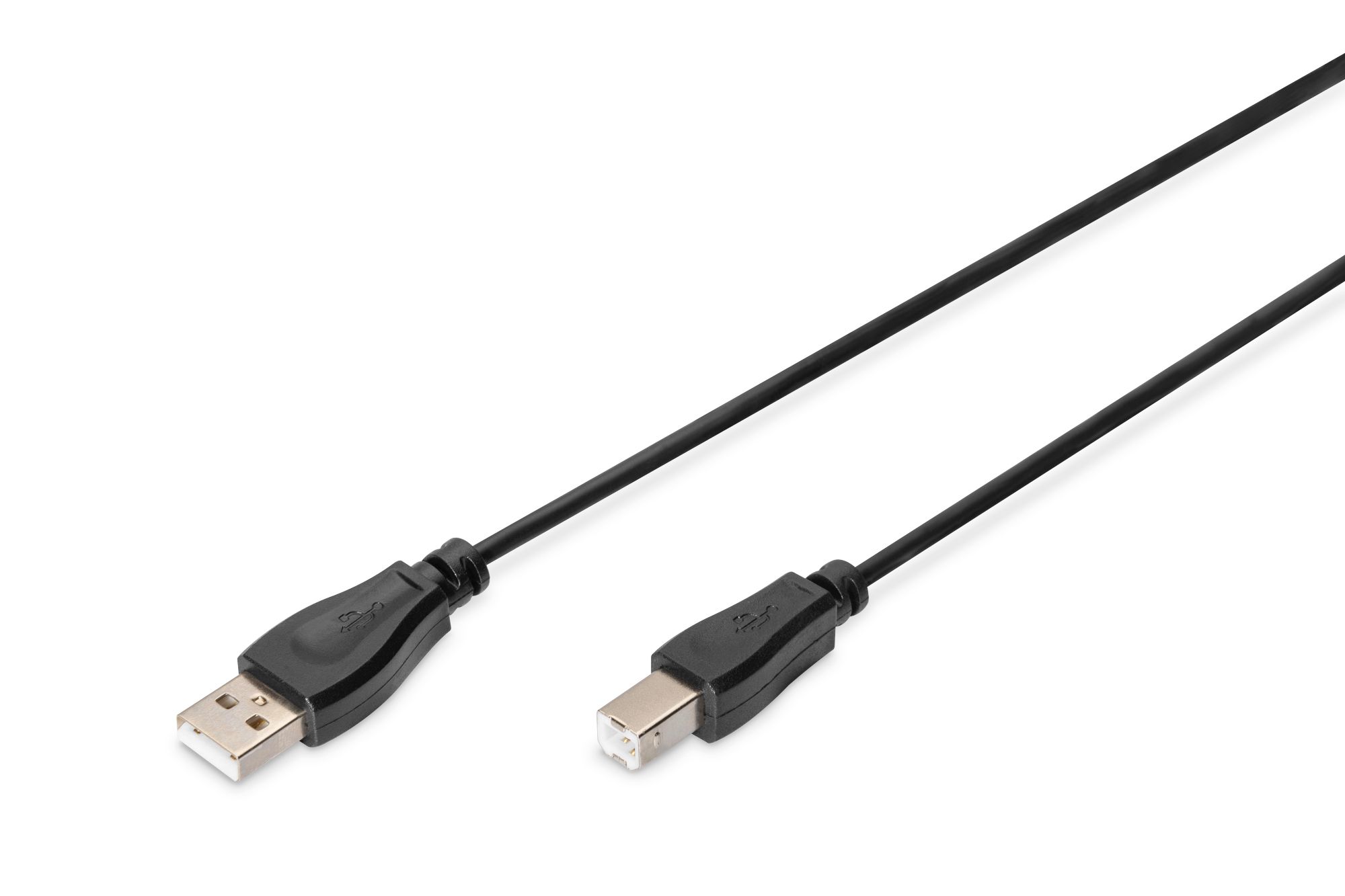 USB connection cable, type A - B M/M, 3.0m, USB 2.0 suitable, bl