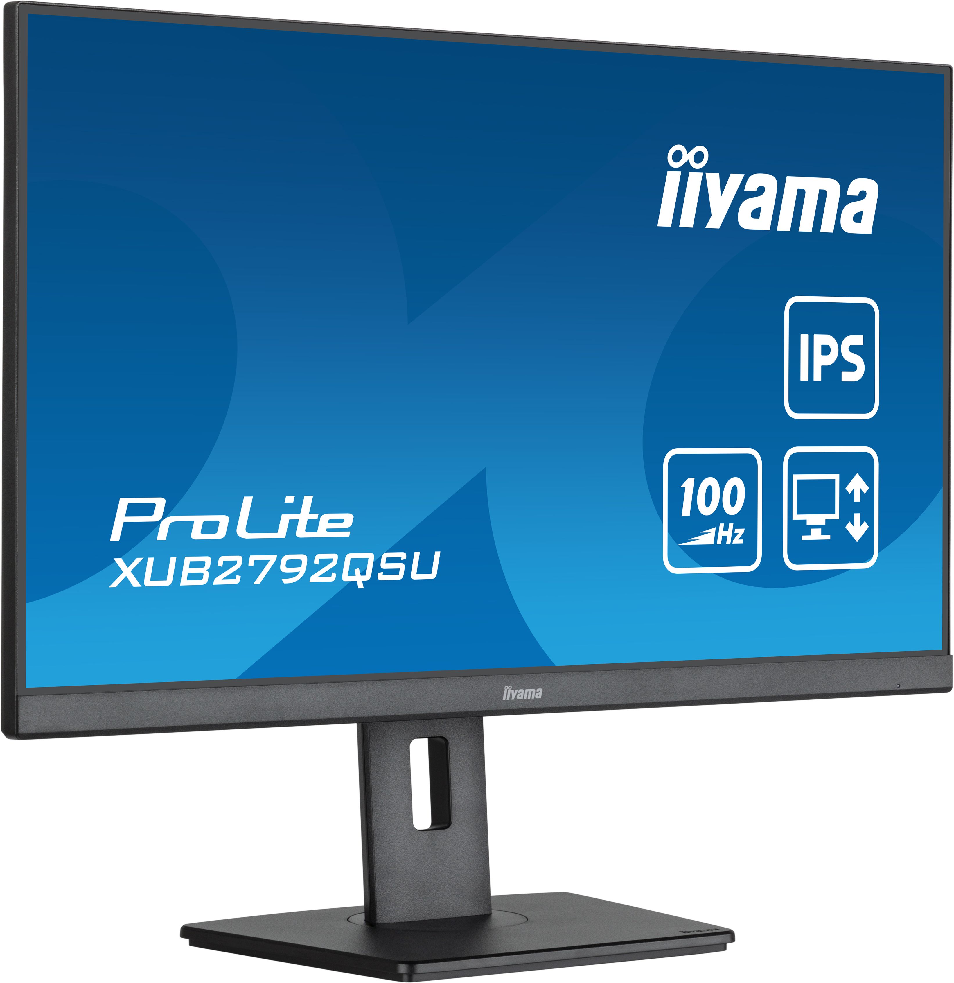 IIYAMA Monitor LED XUB2792QSU-B6 27” WQHD IPS 2560 x 1440 @100Hz 250 cd/m² 1300:1 0.4ms MPRT HDMI DP 4xUSB 3.2 Full Ergonomic_4