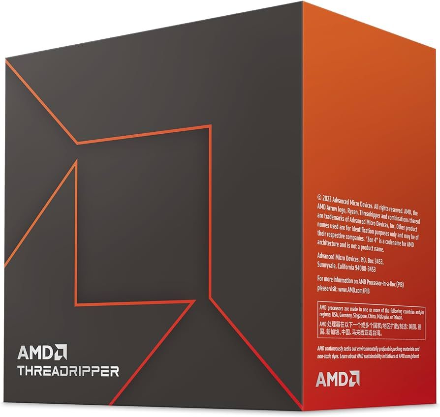 Procesor AMD Ryzen Threadripper 7980X,  64C / 128T, 3.20 - 5.10 GHz, 320 MB cache, 350 W, Tray 
 [1 buc]ASUS PRO WS TRX50-SAGE WIFI sTR5/3xM.2/Wifi7/E-ATX WiFi 7 included
 [1 buc]Cooler procesor Thermaltake ToughLiquid 360 TRX40 ARGB 
 [4 buc]Memorie server Samsung 64 GB DDR5 ECC RDIMM 4800 MHz 2Rx4
 [1 buc]Placa video MSI GeForce RTX 4090 SUPRIM LIQUID X 24 GB GDDR6X 384 bit 
 [1 buc]5000D AIRFLOW Tempered Glass Mid-Tower ATX PC Case — Black
 [1 buc]PRIME TX-1300 Series, 80 PLUS Titanium
 [3 buc]SS..._4