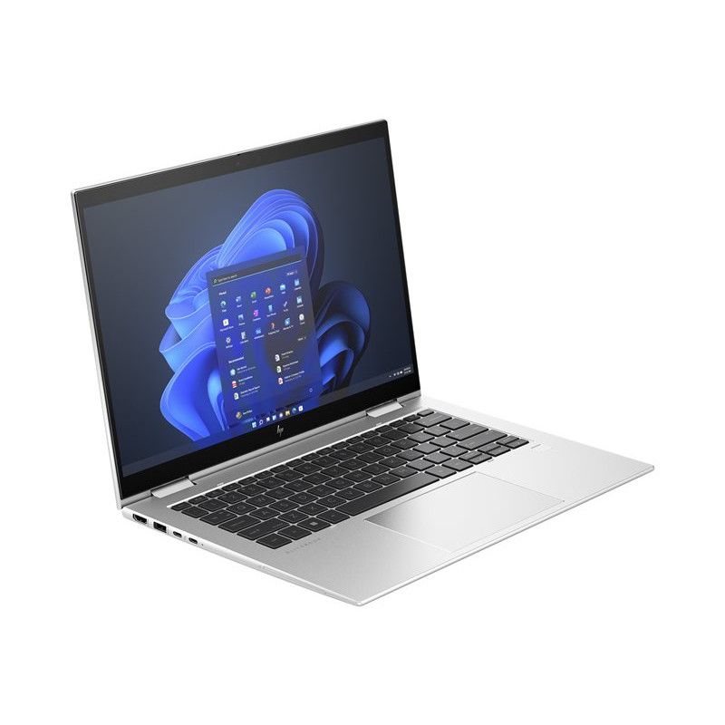 Laptop HP EliteBook x360 1040 G10 cu procesor Intel Core i7-1355U 10-Core (1.7GHz, up to 5.0GHz, 12MB), 14.0 inch WUXGA TOUCH, Intel Iris Xe Graphics, 16 GB LPDDR5, SSD, 1TB PCIe 4x4 2280 NVMe, Windows 11 Pro 64bit, Silver, 3yw_4