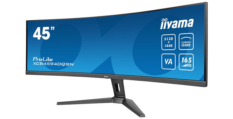 IIYAMA Monitor LED XCB4594DQSN-B1 45’’ Dual QHD VA panel with KVM switch, USB-C 90W dock and RJ45 5120 x 1440 @165Hz 	32:9 450 cd/m² 3000:1 0.8ms height, tilt HDMI DP USB-C RJ45 Hub_2