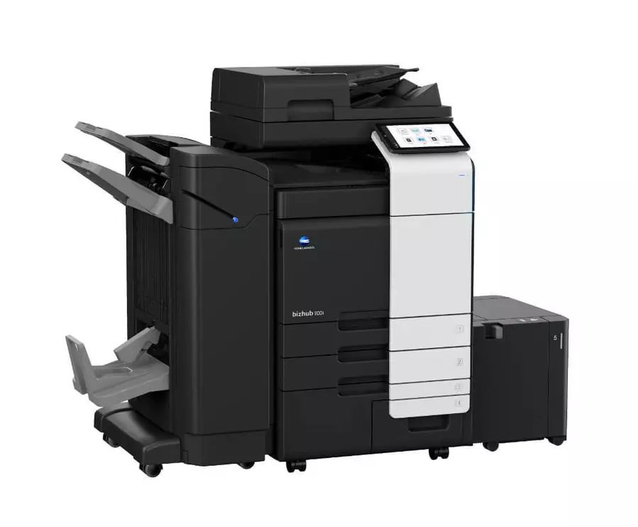 Multifunctionala alb negru Konica Minolta A3 Bizhub 300i, set cu DF-714, stand si toner_3