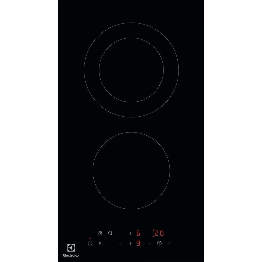 Plita incorporabila Electrolux LHR3233CK, Electrica, 2 zone de gatit, Control touch, Blocare acces copii, 29 cm, Sticla ceramica neagra_2