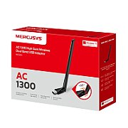 Mercusys Adaptor USB Dual Band High Gain AC1300, Standarde Wireless: IEEE 802.11 a/n/ac 5 GHz, IEEE 802.11 b/g/n 2.4 GH, Rata semnal:  5 GHz 867 Mbps, 2.4 GHz 400 Mbps, Interfata: USB 2.0,  1 antenă externă High Gain 5dBi._1