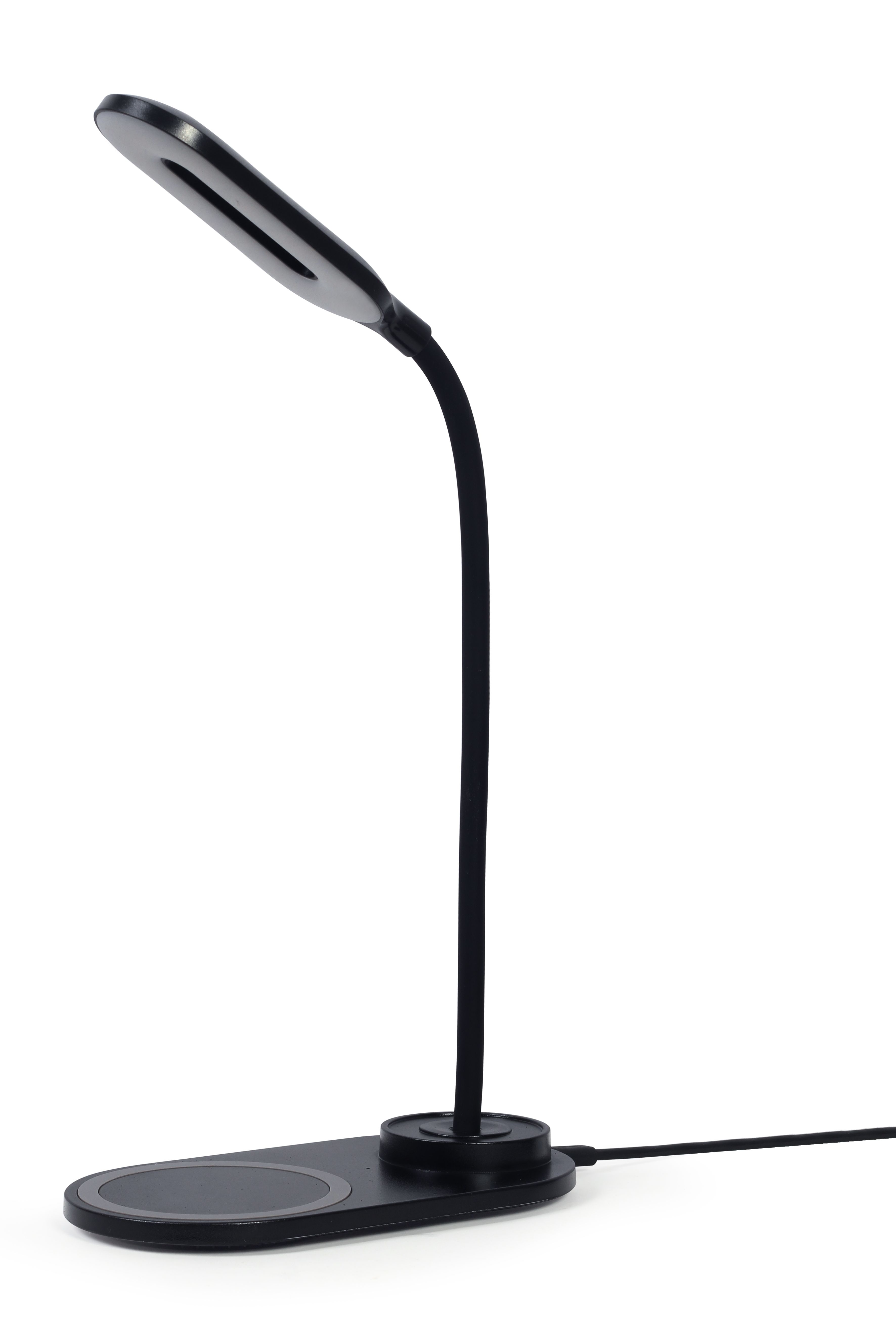 LAMPA BIROU LED Gembird, incarcare wireless,  putere 10W, temperatura culoare 2893k-7072k, cablu 1.5m, negru 