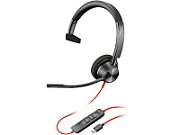 Poly Blackwire 3310 Monaural Microsoft Teams Certified USB-C Headset +USB-C/A Adapter_1