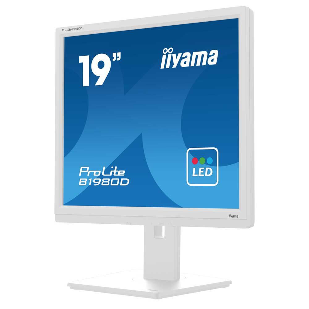 IIYAMA B1980D-W5 19inch WHITE TN-panel 1280x1024 13cm Height Adj. Stand Pivot VGA DVI 250cd/m 5ms_3