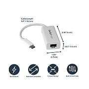 USB-C TO GIGABIT ADAPTER/W NATIVE DRIVER SUPPORT WHITE_7