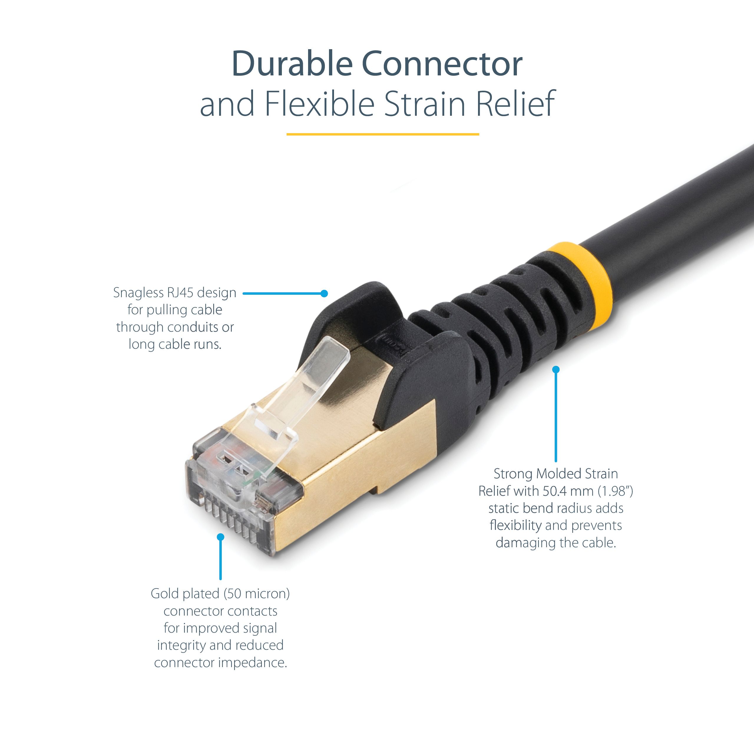 7.5 M CAT6A CABLE BLACK/SNAGLESS - SHIELDED COPPER WIRE_6