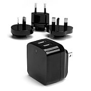 2 PORT USB TRAVEL WALL CHARGER/17W / 3.4A - 110V/220V_1