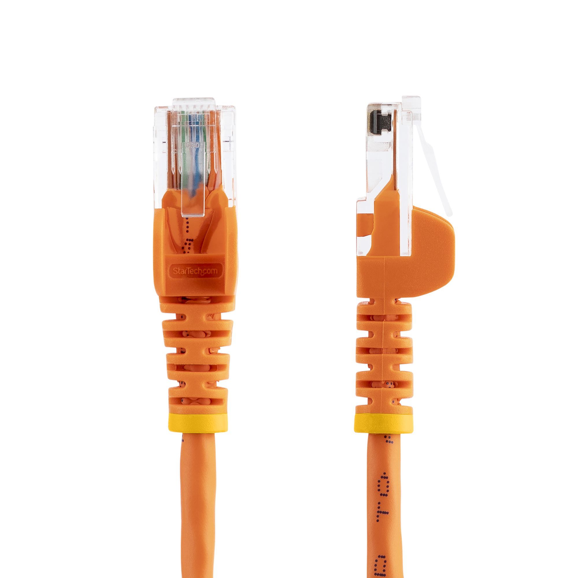 1M CAT 5E ORANGE SNAGLESS/ETHERNET RJ45 CABLE MALE TO MALE_2