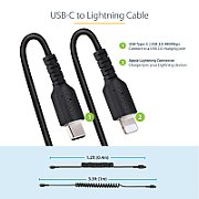 USB C TO LIGHTNING CABLE - 1M/(3.3FT) COILED CABLE BLACK_9