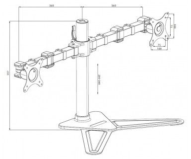 DUAL DESKTOP ARM STAND/10-30IN 100X100 HAS 10KG_8