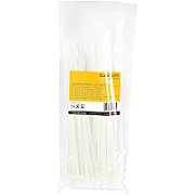 100 PACK 10 CABLE TIES -WHITE/NYLON ZIP TIE WRAPS UL TAA_1