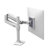 LX DESK MOUNT LCD MONITOR ARM/TALL POLE/ BRIGHT WHITE TEXTURE_2