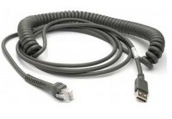 Cable, USB, Type A, Enhanced, Coiled, Power Off Terminal, 5 Meters