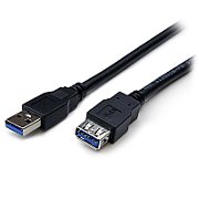 2M BLACK USB 3.0 MALE TO FEMALE/USB 3.0 EXTENSION CABLE A TO A_1