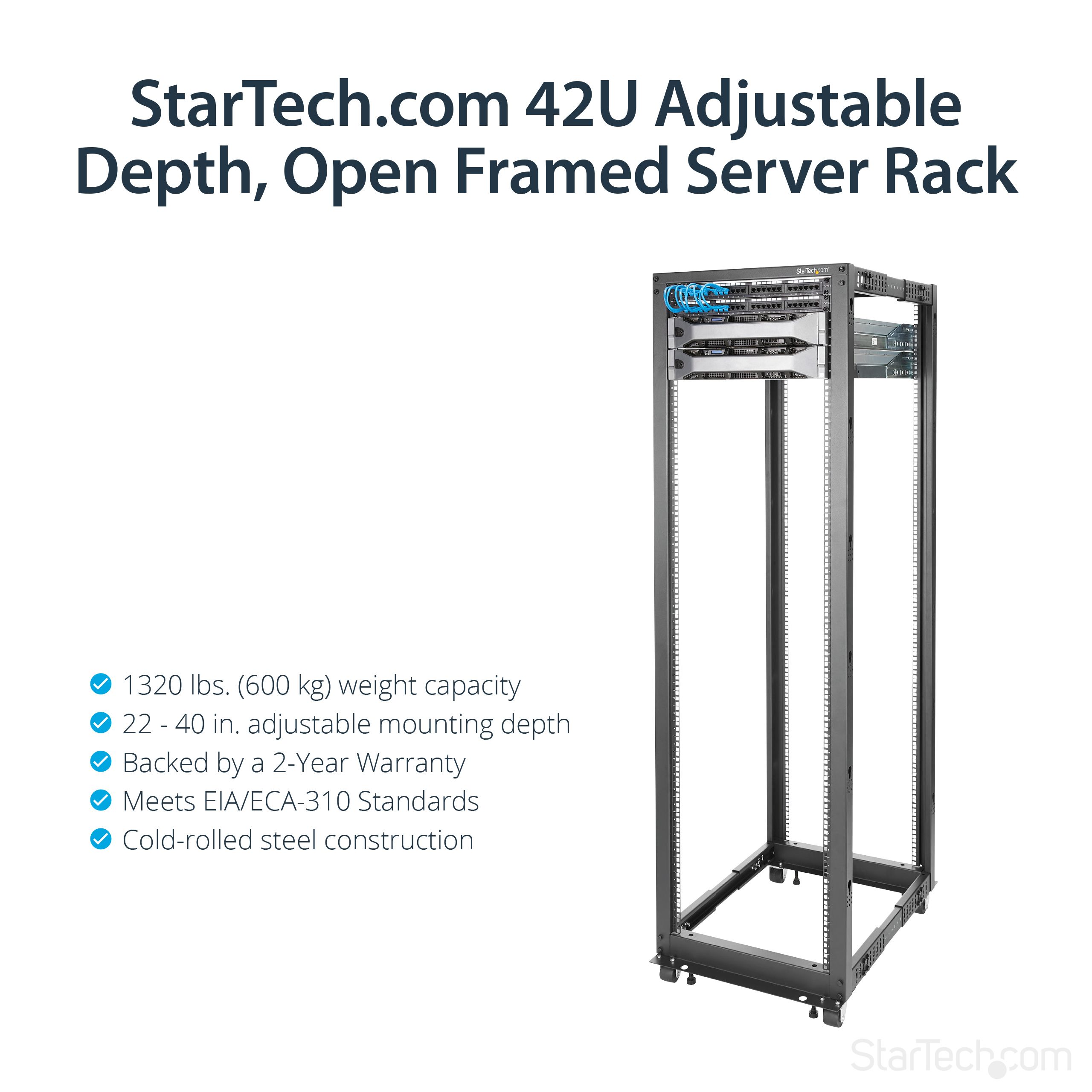 42U ADJ DEPTH 4 POST RACK/._9