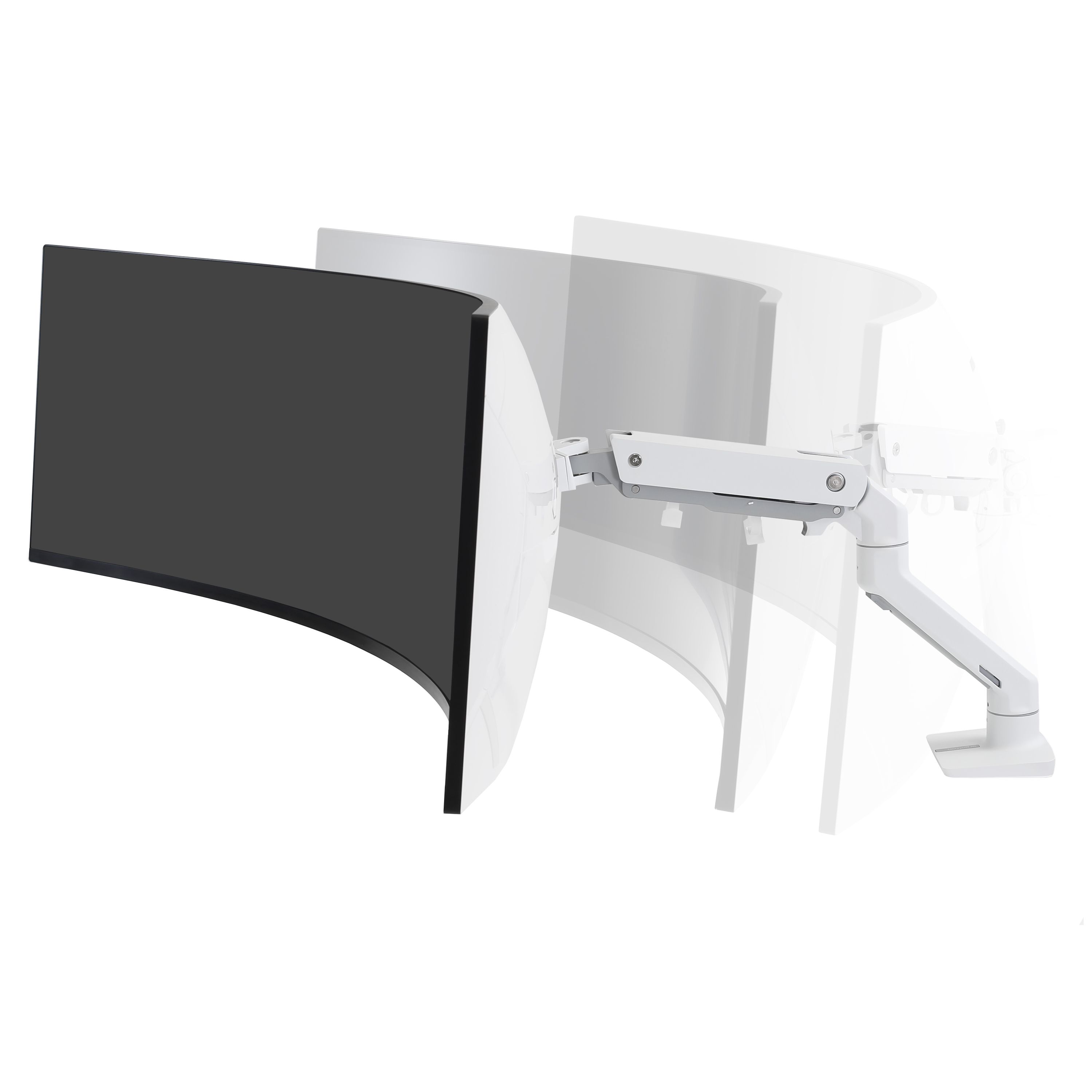 HX DESK MONITOR ARM/WITH HD PIVOT WHITE_2