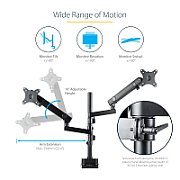 DESK MOUNT DUAL MONITOR ARM/._14