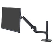 LX DESK MOUNT LCD MONITOR ARM/TALL POLE MATTE BLACK_1