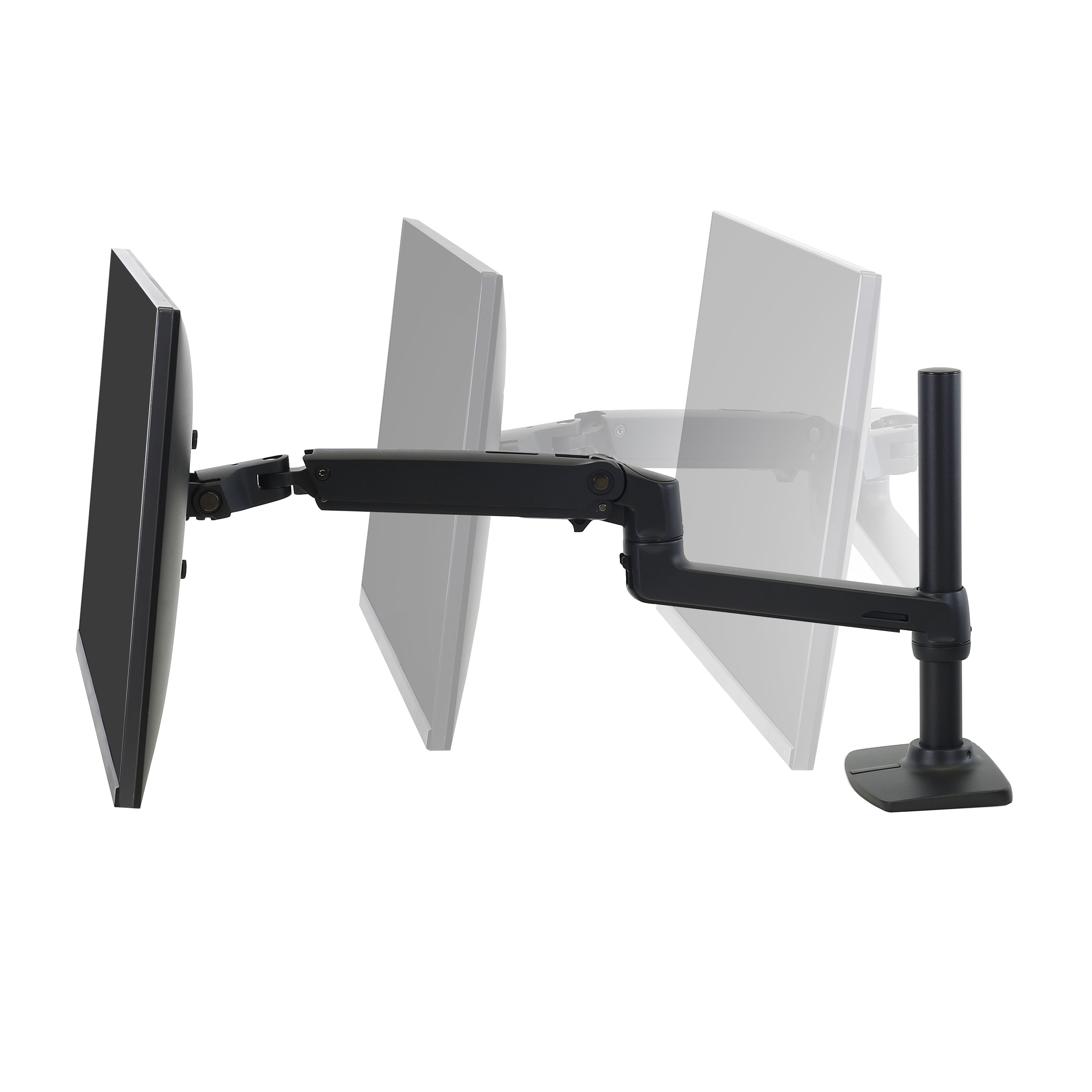 LX DESK MOUNT LCD MONITOR ARM/TALL POLE MATTE BLACK_4